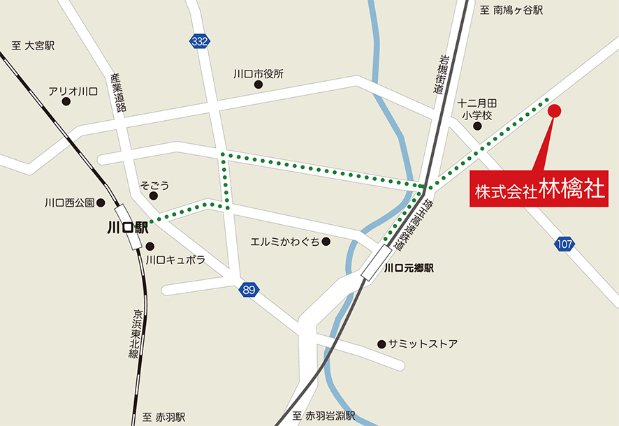 株式会社林檎社 アクセスマップ